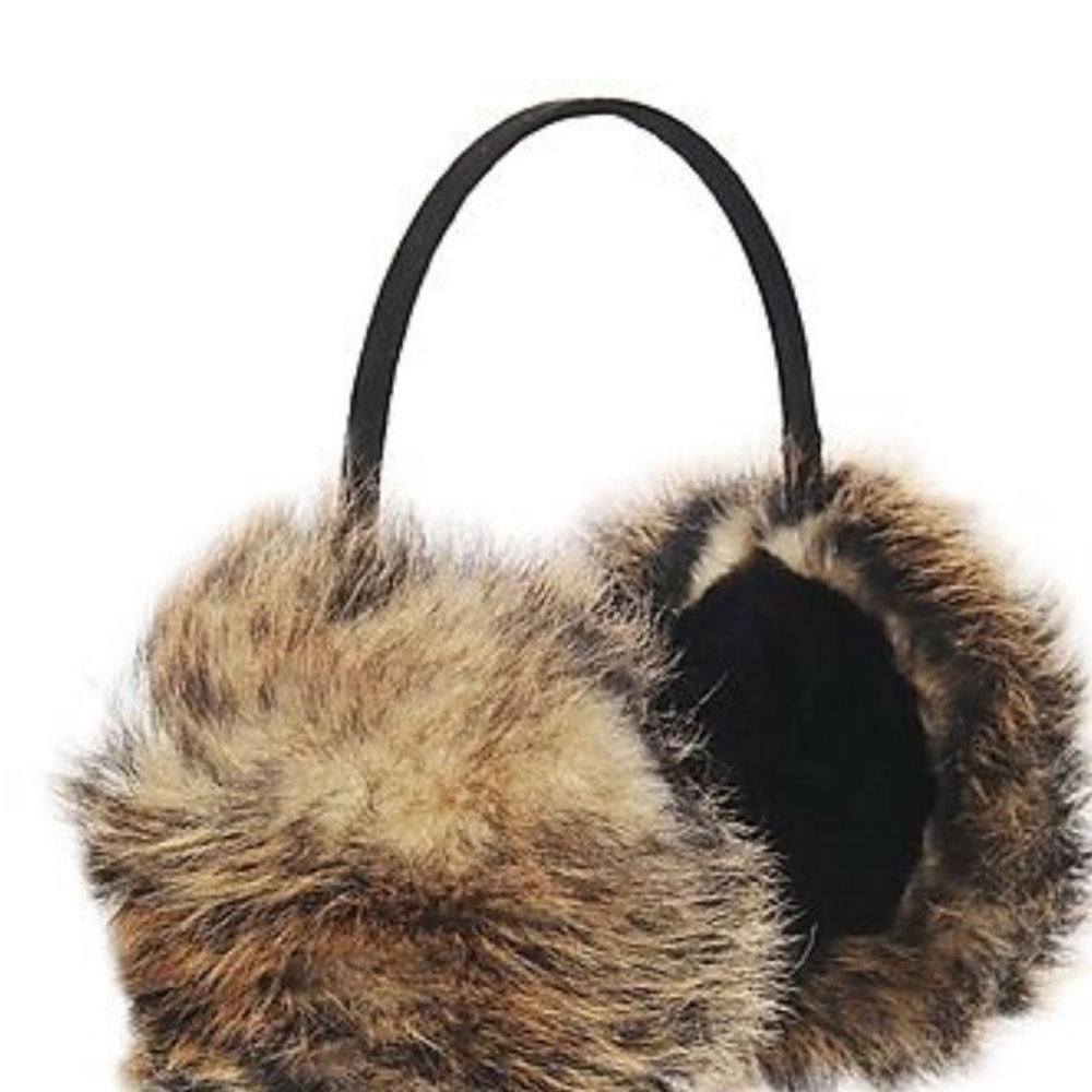 UGG Faux Fur Earmuffs - Brown and Black